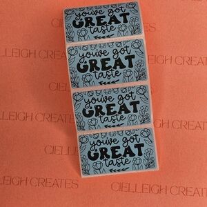 You've Got Great Taste Floral Packaging Labels Stickers